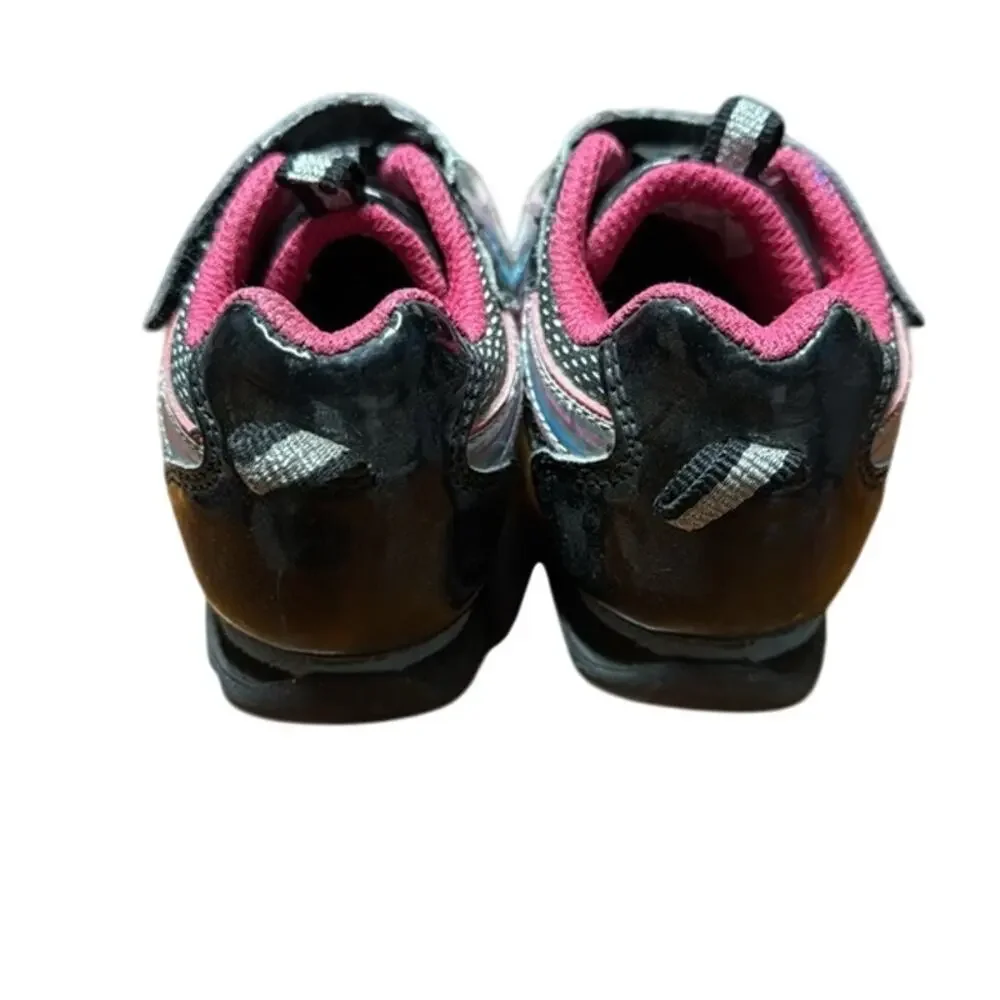 Girls U.S. Polo Assn. Kids' Black and Pink Sneakers Size‎ 8